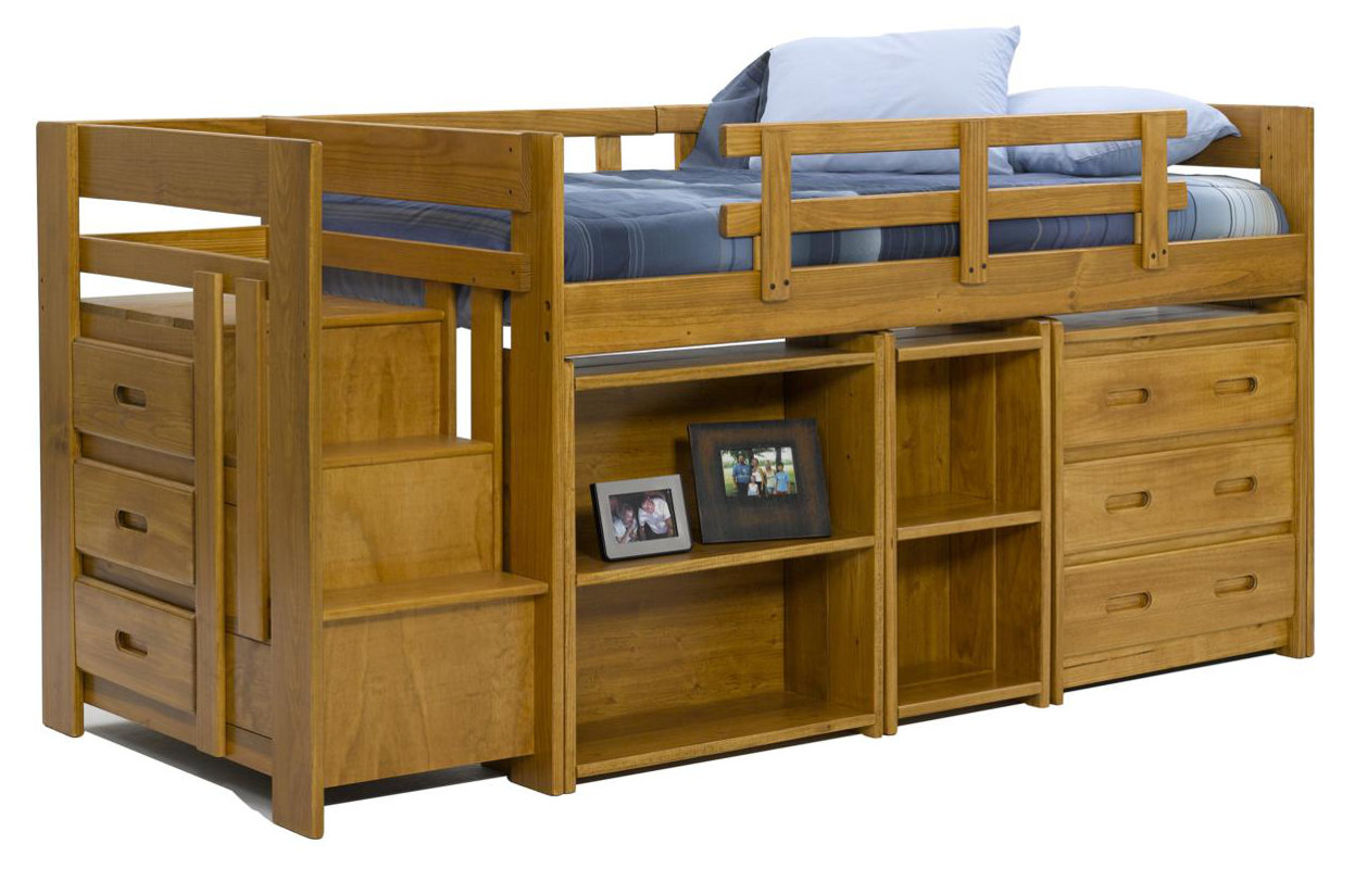 Chelsea Home Twin Loft Bed with Storage & Reviews Wayfair